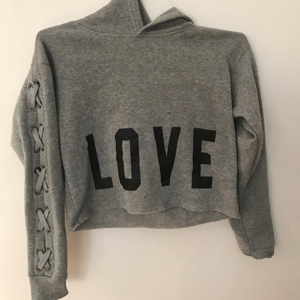 Crop top LOVE hoodie